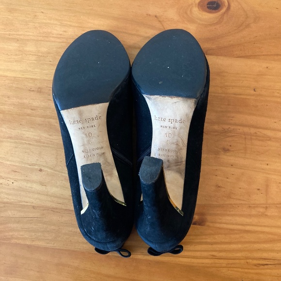 Kate Spade, Netta Black Suede Ankle Boot, Size 10 - Picture 4 of 5
